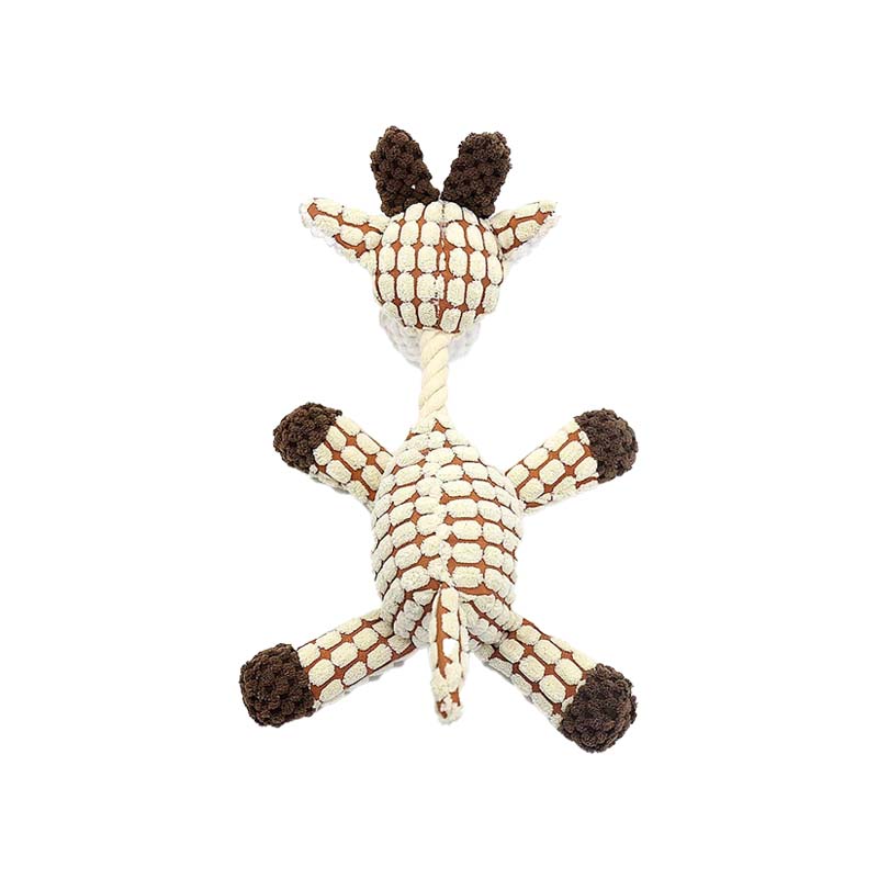 2022 New Cute Animal Elements Knot Design for Aggressive Chewers Chewy Squeaky Plush Toys