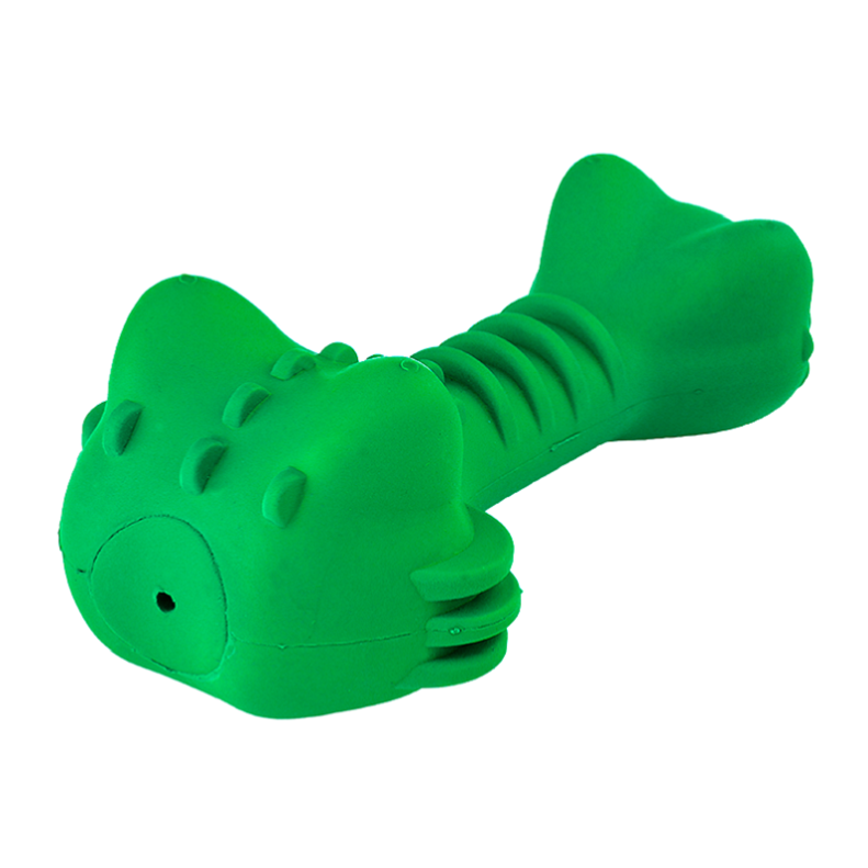 Hot Crocodile Design Durable Natural Rubber Squeaky Chew Dog Toy Indestructible Bite-Resistant Aggressive Chewer Toys for Dogs
