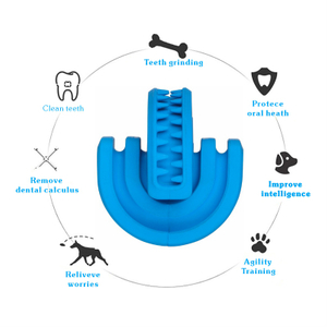 Indestructible Molar Teeth Toy Made of 100% Natural Rubber Chewy Interactive Feeder Chewing Dog Toy