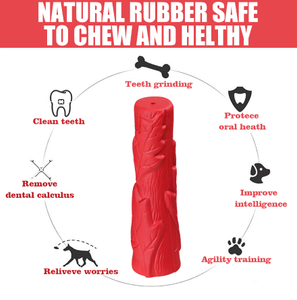 Clean Teeth Small Tree Trunk Made of Natural Rubber Non-toxic And Easy To Clean Dog Toys Suitable for Medium And Large Dogs To Chew