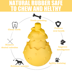 Pear Dog Chew Toy for Active Chewing - Lifetime Replacement, Indestructible Interactive Treat Toy for Small To Large Dogs Leaky Food Dog Toy