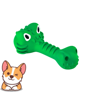 Crocodile-shaped Design for Easy Cleaning Made From Natural Rubber Safe And Non-toxic Dog Chew Toys