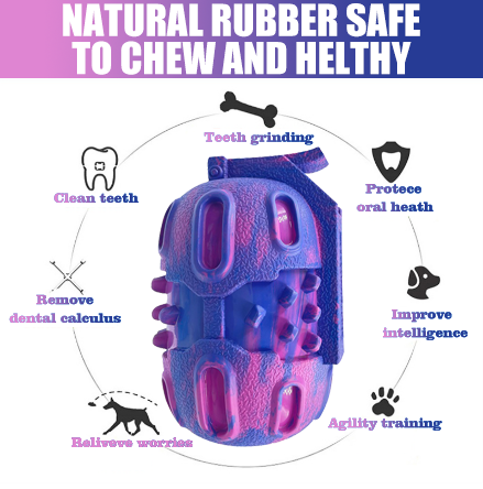 New Design of Grenade Sturdy And Bite-resistant Made of Natural Rubber, Suitable for Medium And Large Dogs, Chewing And Leaking Food Dog Toy