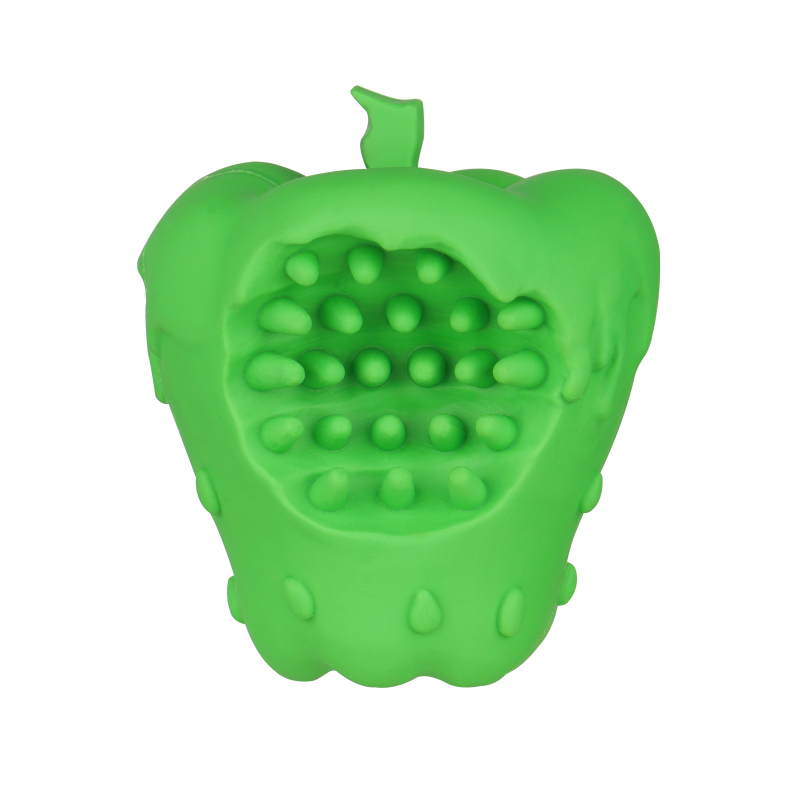 Fruit Designed Natural Rubber Pet Dog Toy Indestructible Dog Squeaky Molar Toys X'Mas Apple Dog Toys