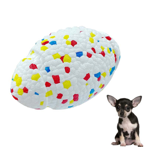 E-TPU Popcorn Durable Toy Football Shape Design Lightweight Floatable Chewy Waterproof Dog Toy