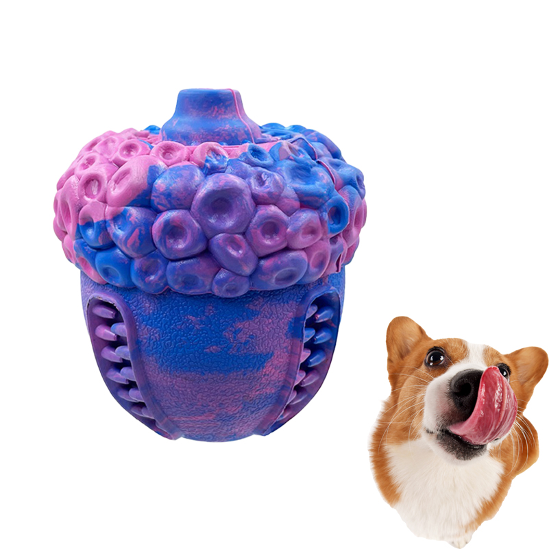 2022 New Color Mixed Rubber Fruit Design Durable Dog Squeak Chew Interactive Toy