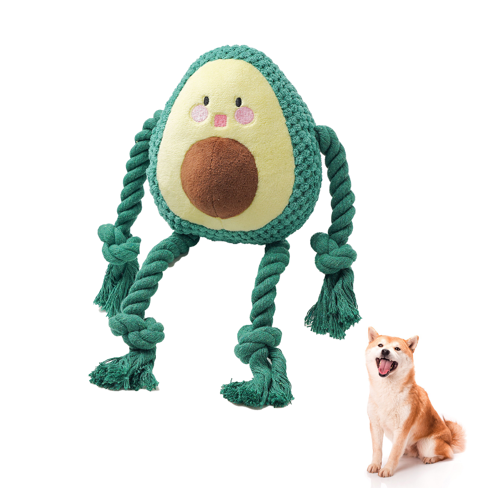 2022 Hot Sale New Wholesale Avocado Cute Shape Design Squaky Plush Toy