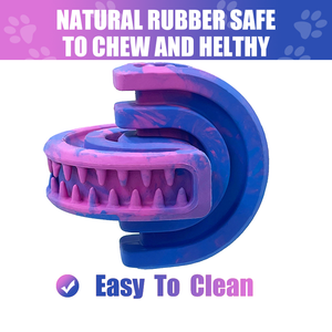 Gradient Spiral Ball Design Rolling Attract Dog Bite Resistant Made Of Natural Rubber For Medium And Large Dogs, Chew Leaky Food Dog Toys