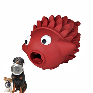 Fish-shaped design dog chewy chew toy for aggressive chewers dog toy treat dispenser