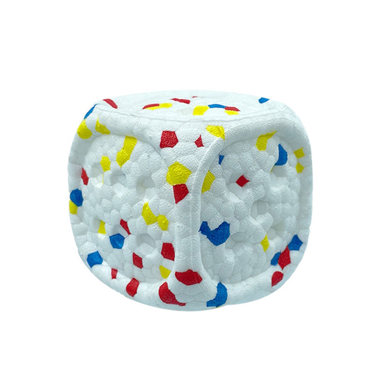 Indestructible Dog Toy Material Lightweight Floatable Chewy Interactive E-TPU Dice Toy