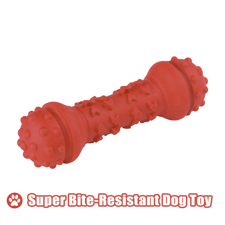Durable Tough Dog Bone Chew Toys Made with Rubber Teething Molar Indestructible Dog Toys for Aggressive Chewers 
