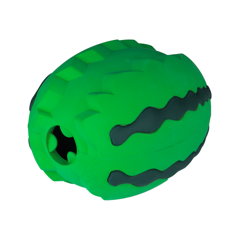 Amazon Hot Watermelon Rubber Dog Toy Ball for Dog Clean Teeth Chew Leaking Food Educational Toy Ball