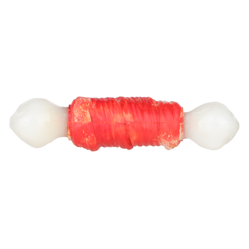 Dog toy made of nylon and natural rubber Bone-shaped design for aggressive chewing dogs Tough chew toy