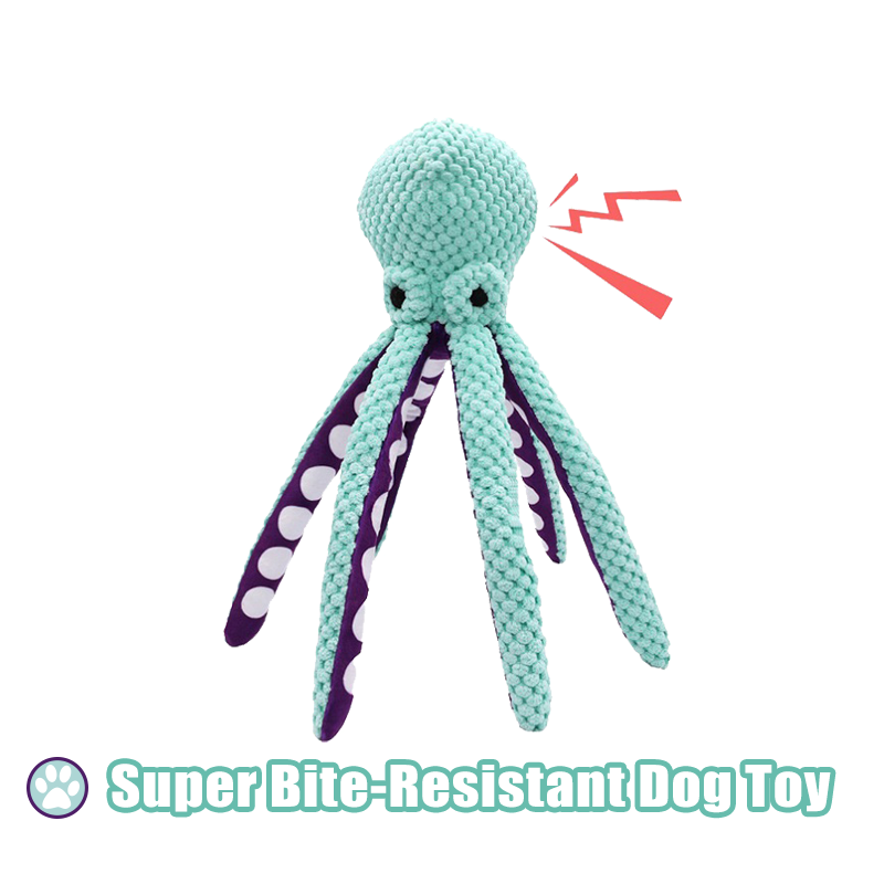 Octopus Animal Series Design Is Easy To Squeeze, Can Make A Crisp Sound, Suitable for Small, Medium And Large Dogs To Chewing
