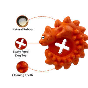 Chameleon Design Strong Tough Rubber Feeder Leaking Dispensing Food Teeth Cleaning Molar Chewing Toy Indestructible
