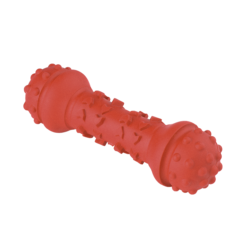 Eco-friendly Toys Made of Natural Rubber Dog Teeth Chew Toy Sturdy Chewy Rubber Dumbbell Dog Toy