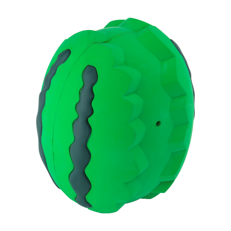 Watermelon Shaped Dog Toy Tough Durable Natural Rubber Puppy Chew Designed for Medium To Large Dogs Leakage Food Toys Interactive Training Teething 