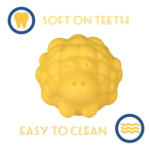 Great Interactive Dog Toy Made of 100% Natural Rubber Chewy Eco-friendly Clean Teeth Squeaky Toy
