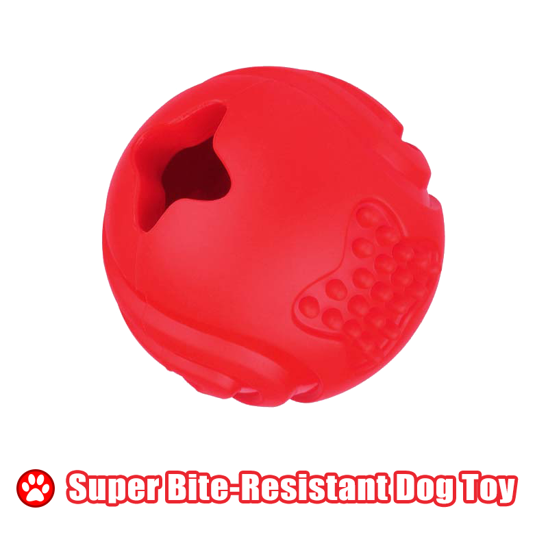 Dog Educational Teething Toy Ball Non-toxic Durable Dog IQ Chew Toy For Puppy Small Large Dog Teeth Cleaning/Chew/Play/Therapy Dispense Dog Toy