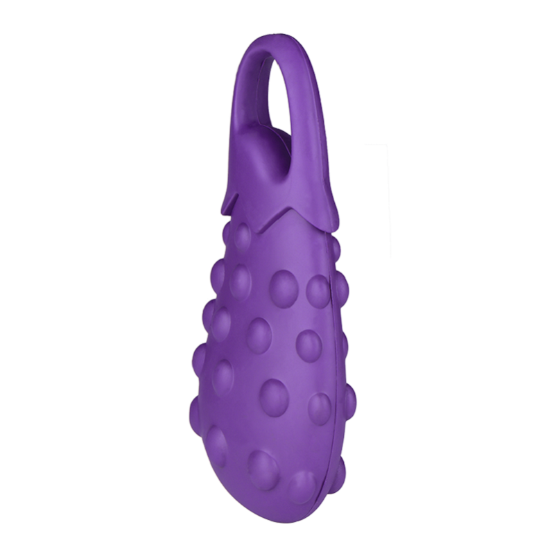 Eggplant Shape Design Hot Selling Rubber Dog Toys Durable Interactive Chew Toys Aggressive Chewers