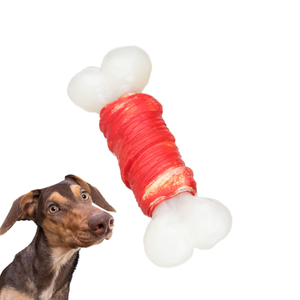 Bacon Bones New Design Nylon + Natural Eco-Friendly Rubber Made of Strong Dog Chew Toys
