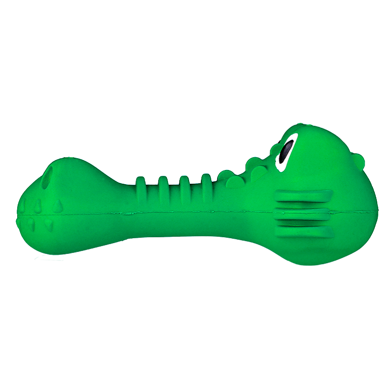 Rubber Dog Chews Made of 100% Natural Rubber Chewy Sounding Dog Toys Alligator Chirping Toy