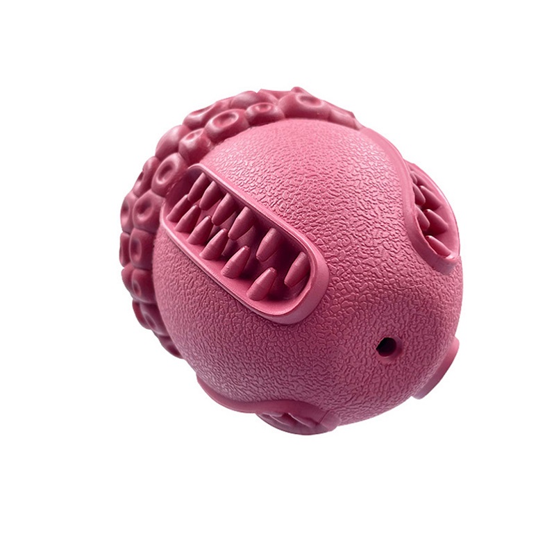 New Acorn Design Natural Rubber Teeth Cleaning Squeaky Pet Toy Bite Resistance Durable Chewing Dog Toy