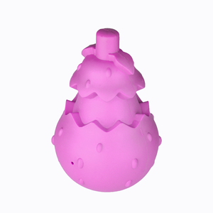 Dispensing Hiding Food training Toy Made of 100% Natural Rubber Chewable dog Pear Shape.