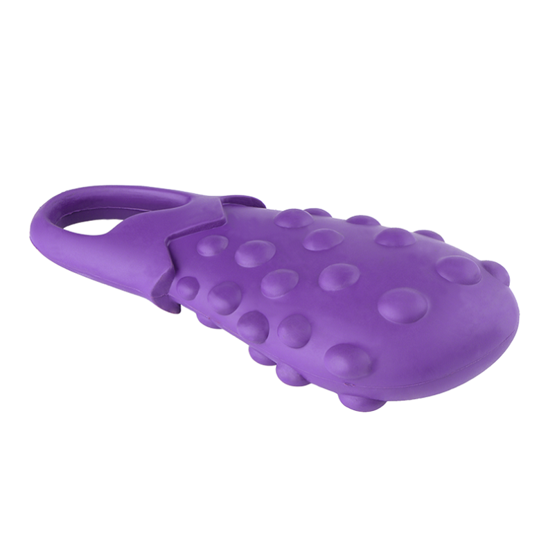 Chewy Interactive Eggplant Toy Made From 100% Natural Rubber Purple Rubber Dog Toy