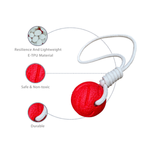 New Dog Leash + Ball Design To Interact with The Dog Tug of War Indestructible Dog Ball Floats on The Water