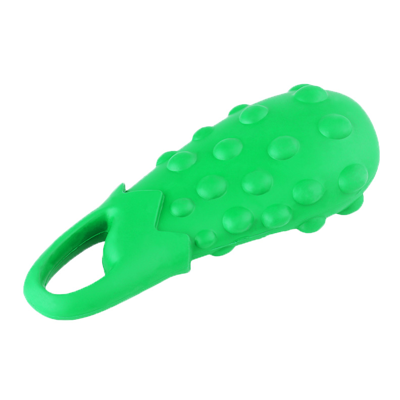 Non-toxic Soft Rubber Eggplant Design Teeth Cleaning Molar Toys Interactive Tug of War Indestructible Chewing Dog Toy