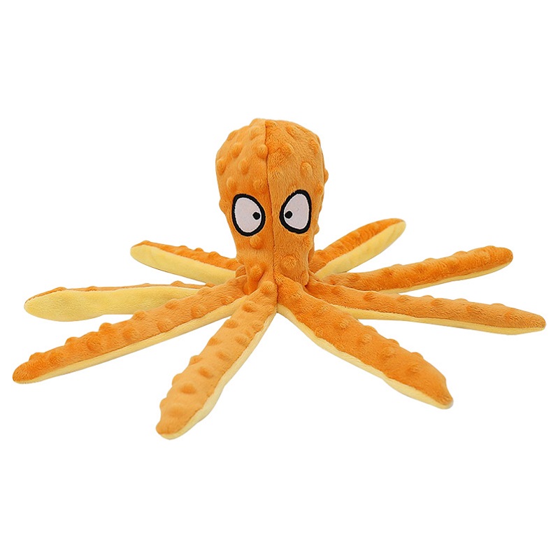 Spot Dog Plush Toy Made of Soft Fabric Chewy with Sound Paper Squeak Dog Toy Octopus Plush