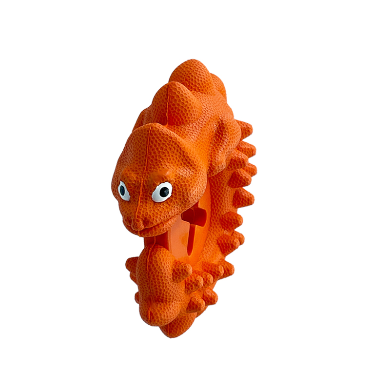 Funny Lizard Animal Series Design Chewy Leaky Dog ​​toy Made of High Quality Rubber Safe And Non-toxic