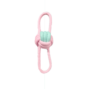 New Arrival Knotted Rope Chew Toy Teeth Cleaning Tug Toy Mixed Mint Green And Pink Color Fetch And Treat Interactive Dog Toy