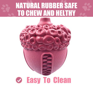 Pine Cone Shape Natural Rubber Eco-Friendly Pet Toys Non-toxic Durable Leaky Food Dog Toys