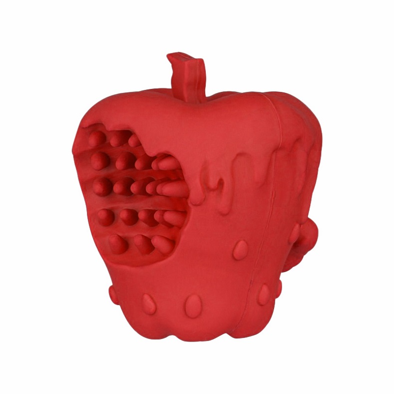 Great Dog Toys Made of 100% Natural Rubber Chewy Apple Shape Amazon Dog Toys for Aggressive Chewers