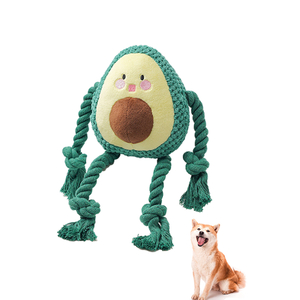 Plush Avocado Toy Chewing Wholesale Avocado Design Durable Eco-Friendly Squeaky Toys for Dogs