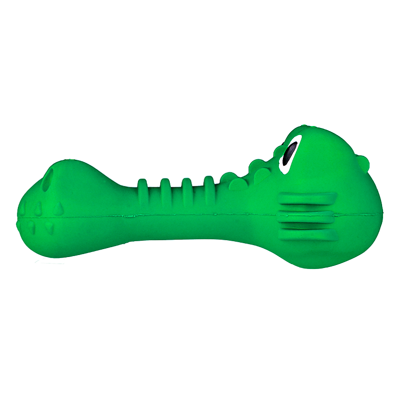 High Quality Dog Chew Toys Made of 100% Natural Rubber Chewy Rubber Squeaky Dog Toy Green