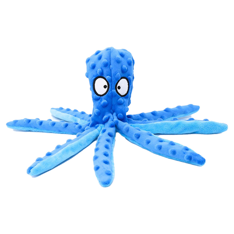 Octopus Shape Animal Cute Design Relieve Anxiety Biting Resistant Plush Squeaky Dog Toy
