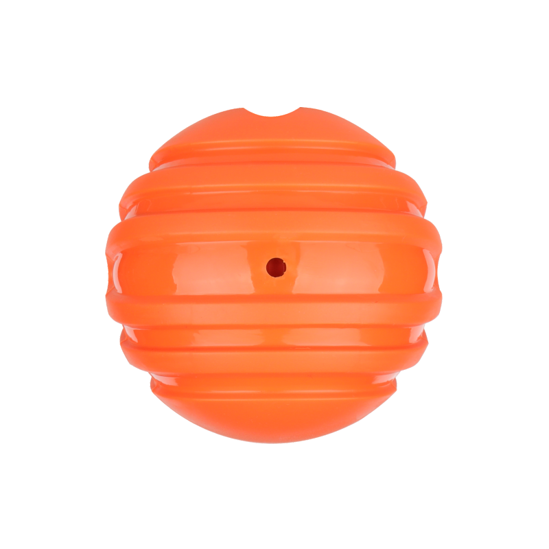 Orange Feeder Ball Shaped Toy Made of Natural Non-toxic Rubber Easy To Clean Multi-color Options for Small To Medium Sized Dogs Tough Chew Toys for Dogs