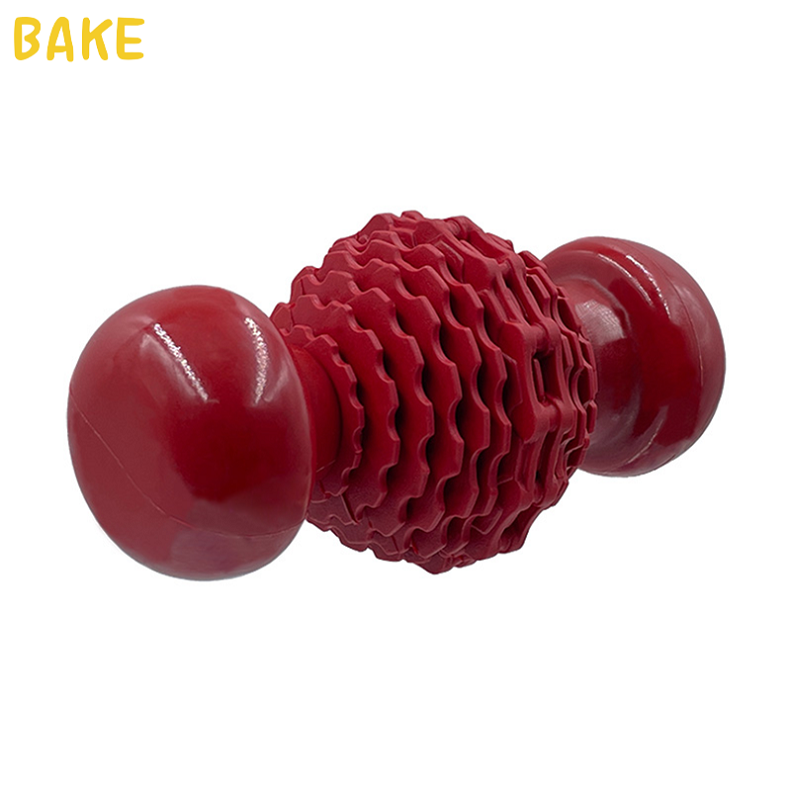 Wholesale Non-toxic Rubber And Nylon Mixed Hot Gear Ball Design Molar Teeth Cleaning Bite Resistant Dog Chewing Toy